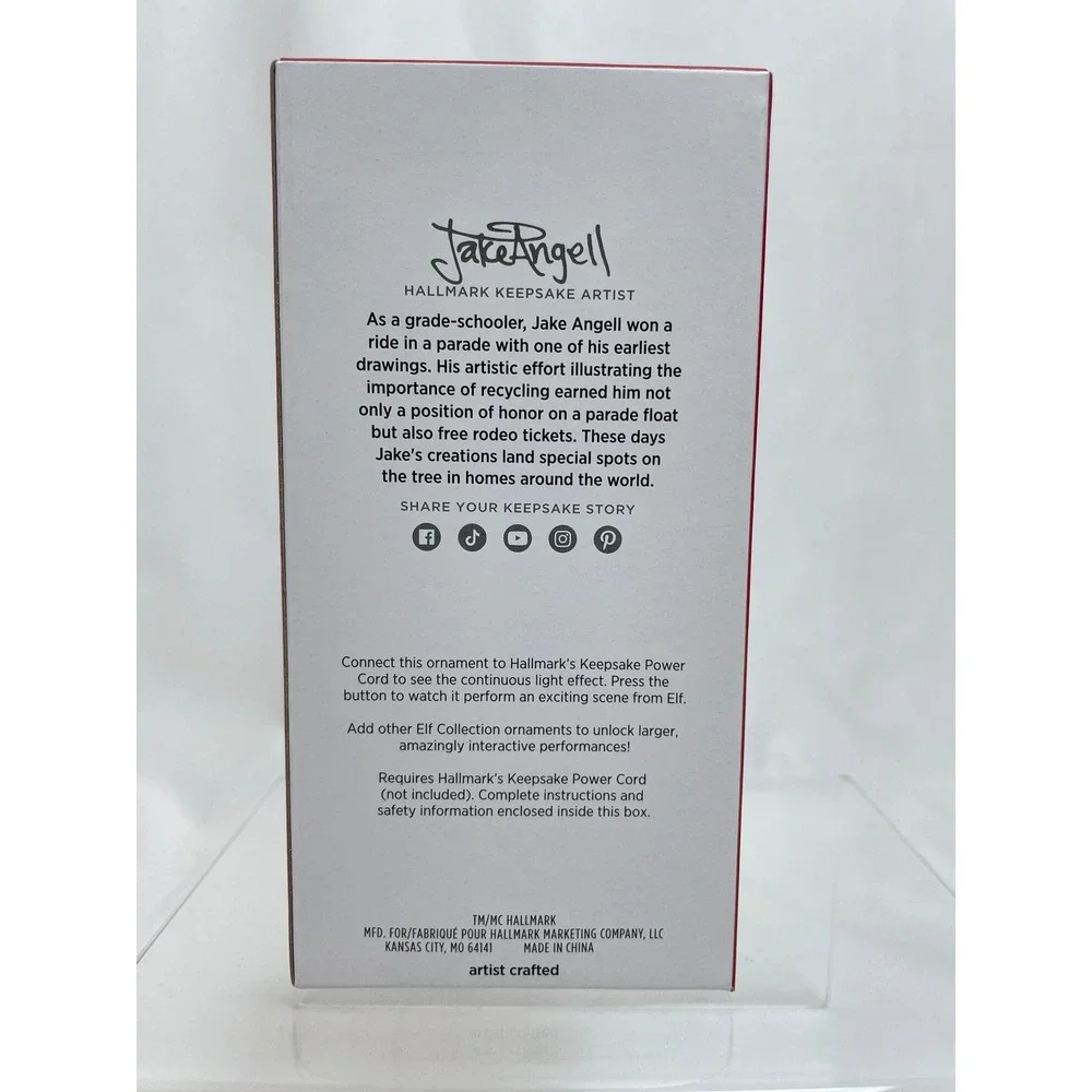 Hallmark Keepsake Ornament Christmas Elf Movie Jovie‎ Storyteller